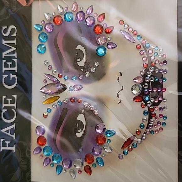 Face Gems 3D Crystal Colorful Acrylic Rhinestone Sticker Reuseable Decorations 9 - Picture 3 of 4